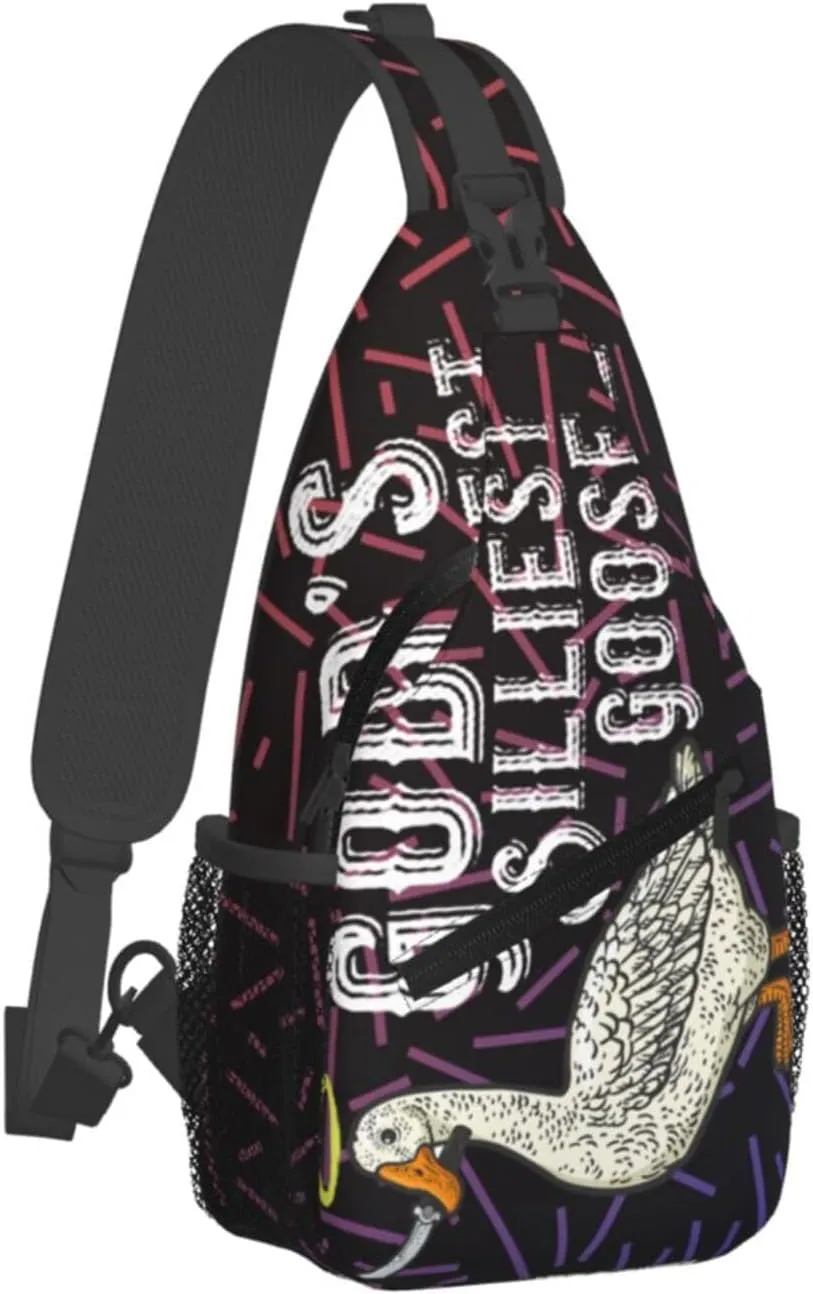 Funny Goose Crossbody For Men Women Sling Chest Bag Shoulder Bag Lightweight One Strap Backpack Multipurpose Travel Hiking Daypack