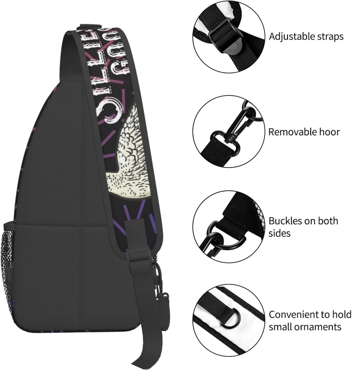 Funny Goose Crossbody For Men Women Sling Chest Bag Shoulder Bag Lightweight One Strap Backpack Multipurpose Travel Hiking Daypack