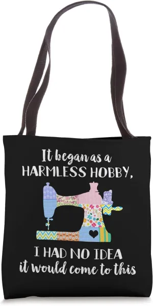 Funny Quilter TShirt Cute Quilting Gift Harmless Hobby Tote Bag