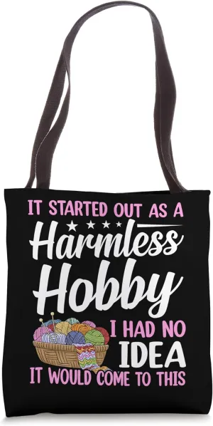 Funny Quilting Lover It Started Out as a Harmless Hobby Tote Bag