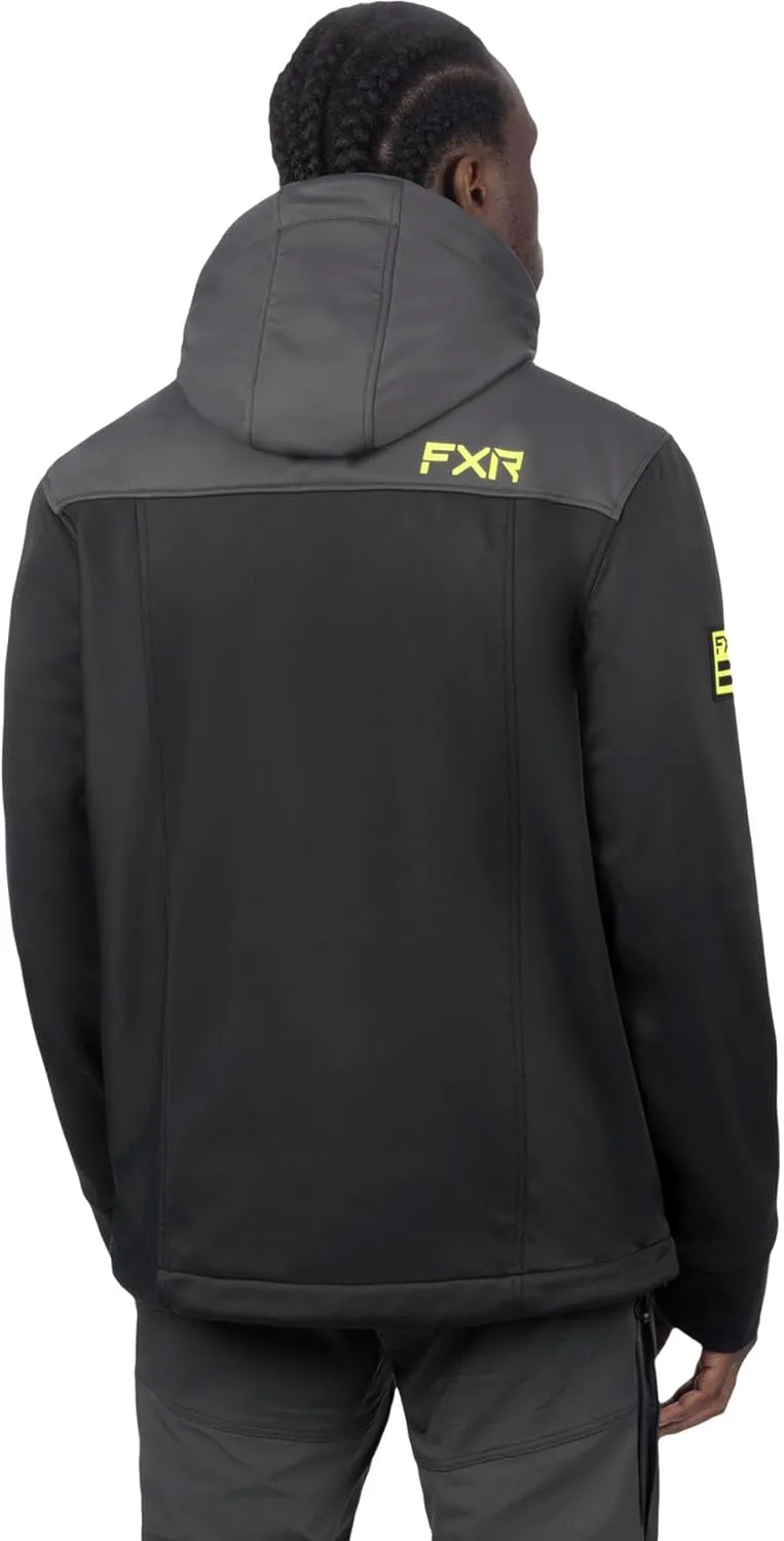 FXR Men's Renegade Softshell Jacket 2025 (Black/Hi Vis - Large)