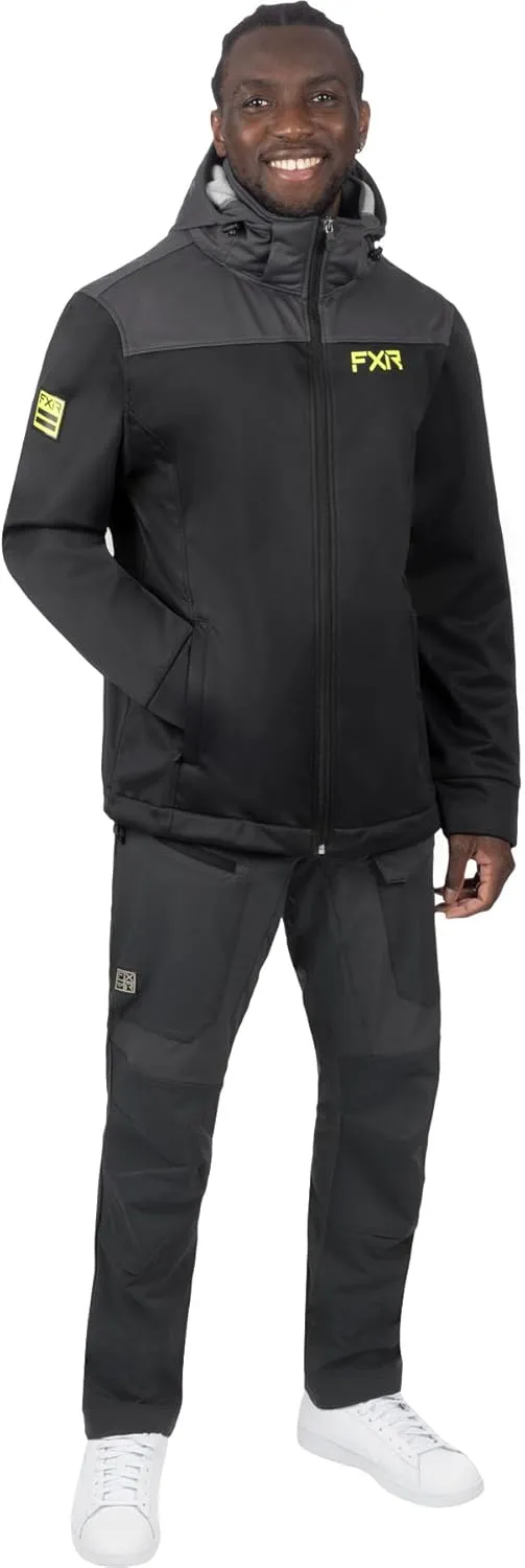 FXR Men's Renegade Softshell Jacket 2025 (Black/Hi Vis - Large)