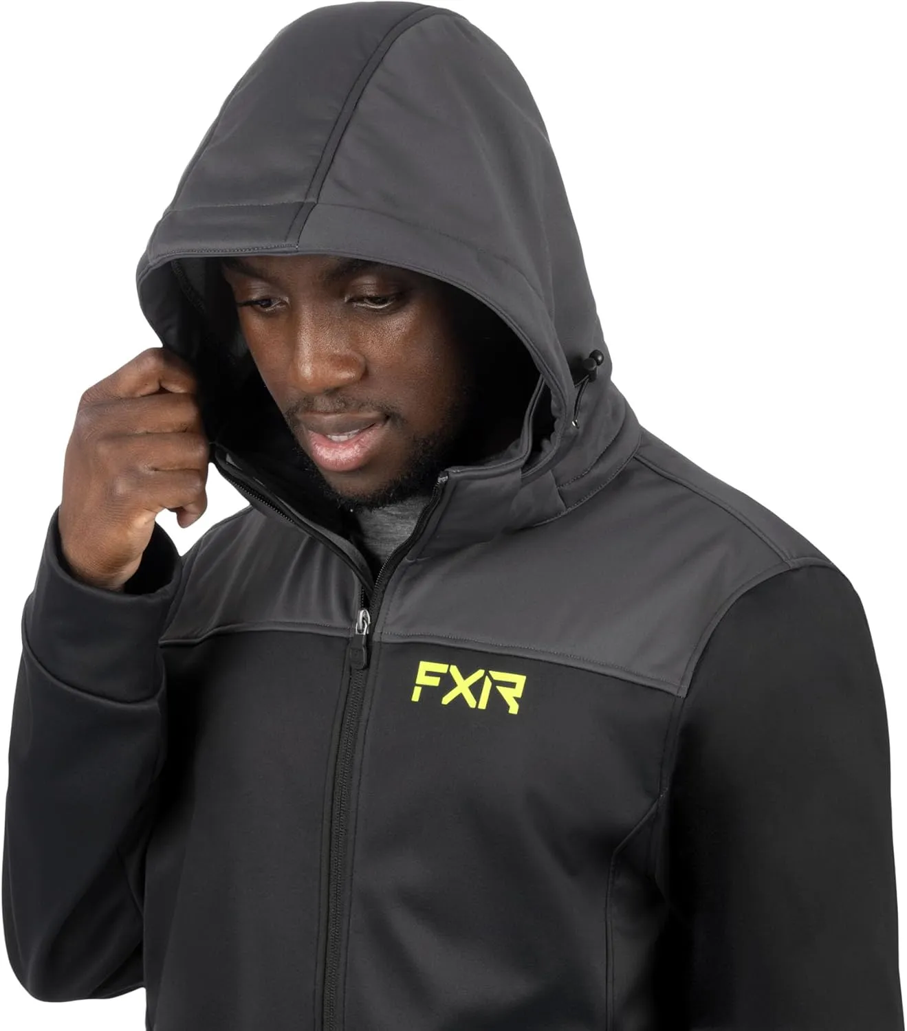 FXR Men's Renegade Softshell Jacket 2025 (Black/Hi Vis - Large)