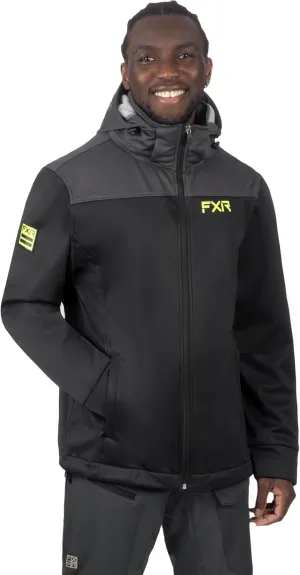 FXR Men's Renegade Softshell Jacket 2025 (Black/Hi Vis - Large)