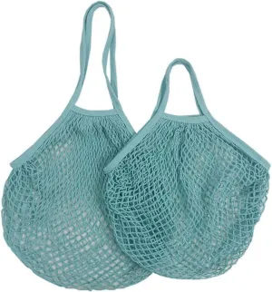 FZBNSRKO Cotton Shopping Bags,2 Pack Cotton Mesh Grocery Bags/Mesh Bags for Fruit&Vegetable Market Bags/mesh vegetable bags