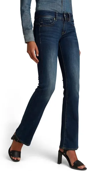 G-STAR Raw Women's Midge Saddle Mid Rise Bootleg Fit Jean in Maidu Stretch