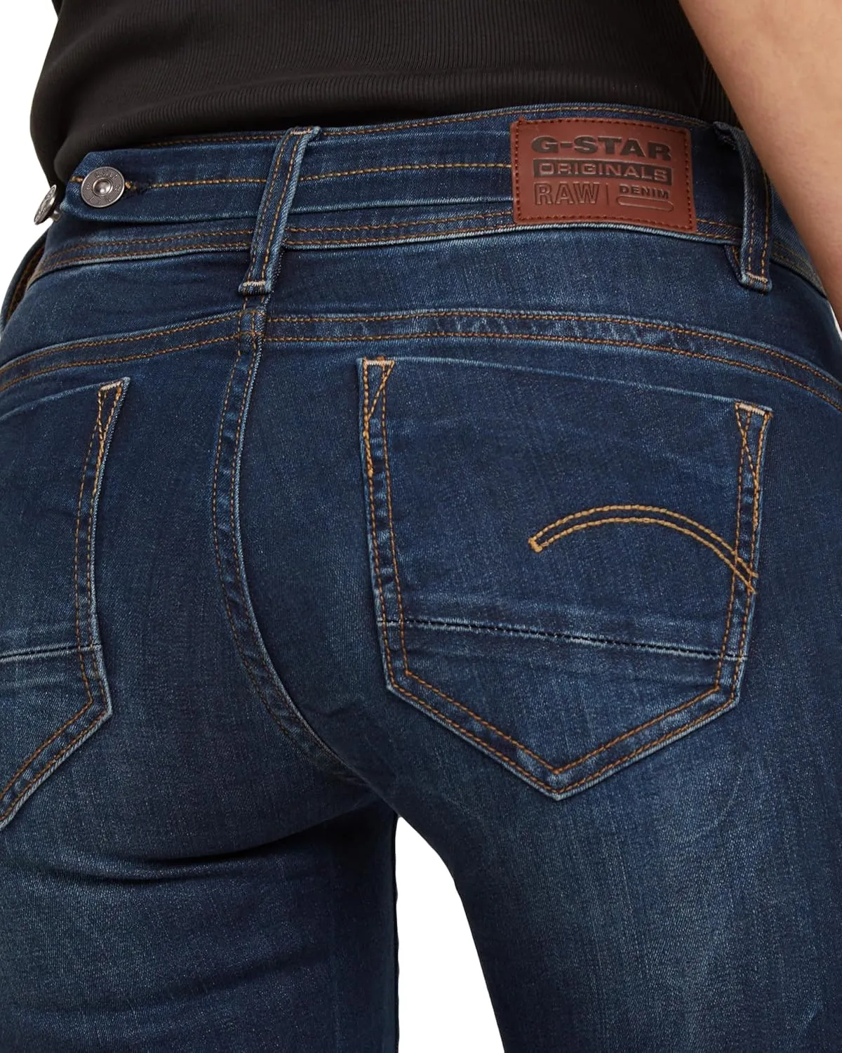 G-STAR RAW Women's Midge Saddle Mid Rise Straight Fit Jeans