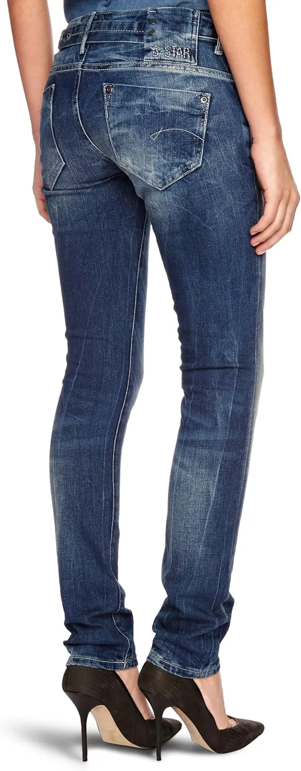 G-STAR RAW Women's Midge Saddle Mid Rise Straight Fit Jeans