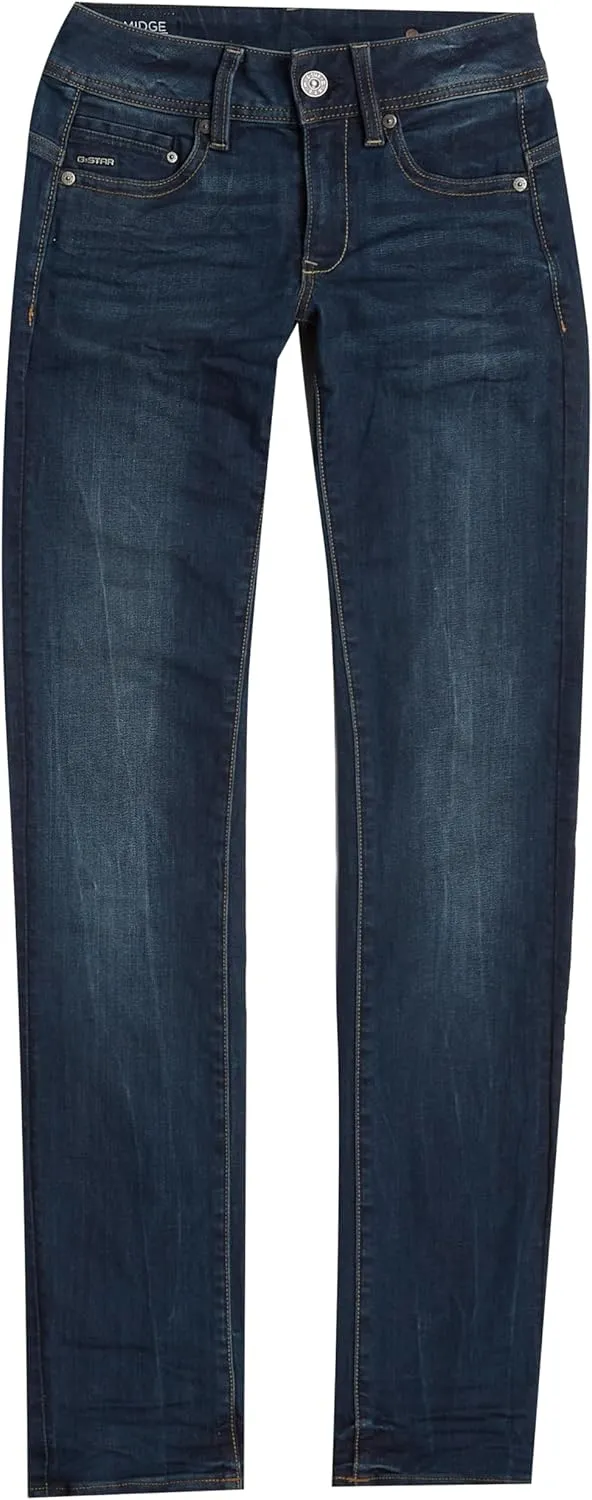 G-STAR RAW Women's Midge Saddle Mid Rise Straight Fit Jeans