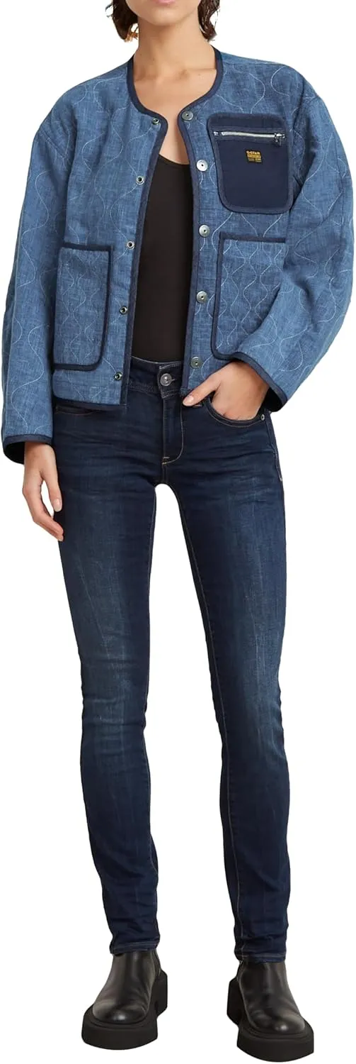 G-STAR RAW Women's Midge Saddle Mid Rise Straight Fit Jeans