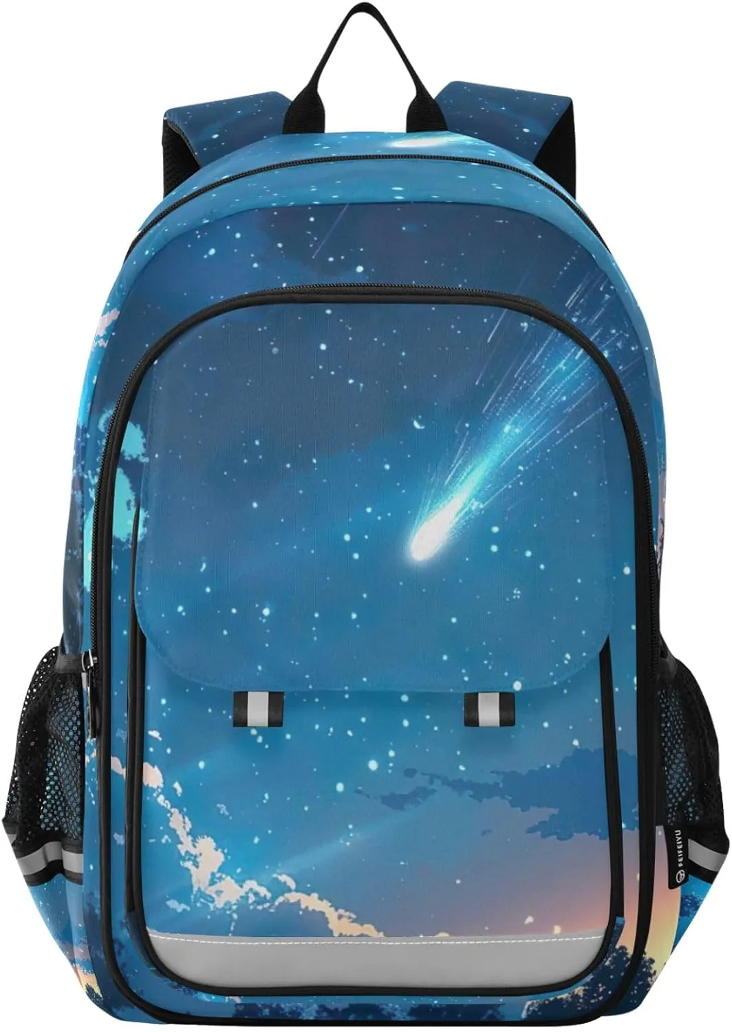 GAIGEO Blue Meteor Sky School Backpacks, Lightweight and Large Capacity School Bookbag, Kid Travel Backpack, Kids Backpack