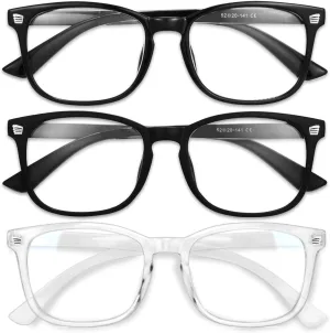 Gaoye Stylish Blue Light Glasses for Woman - Computer Glasses 99% Blue Light Blocking - Lightweight TR90 Frames - 3 pack