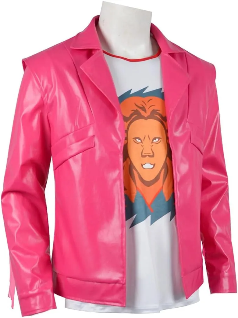 Garrett Garrison Leather Jacket with Fringes Garrett the Garbage Man Garrison Cosplay Costume Set for Halloween