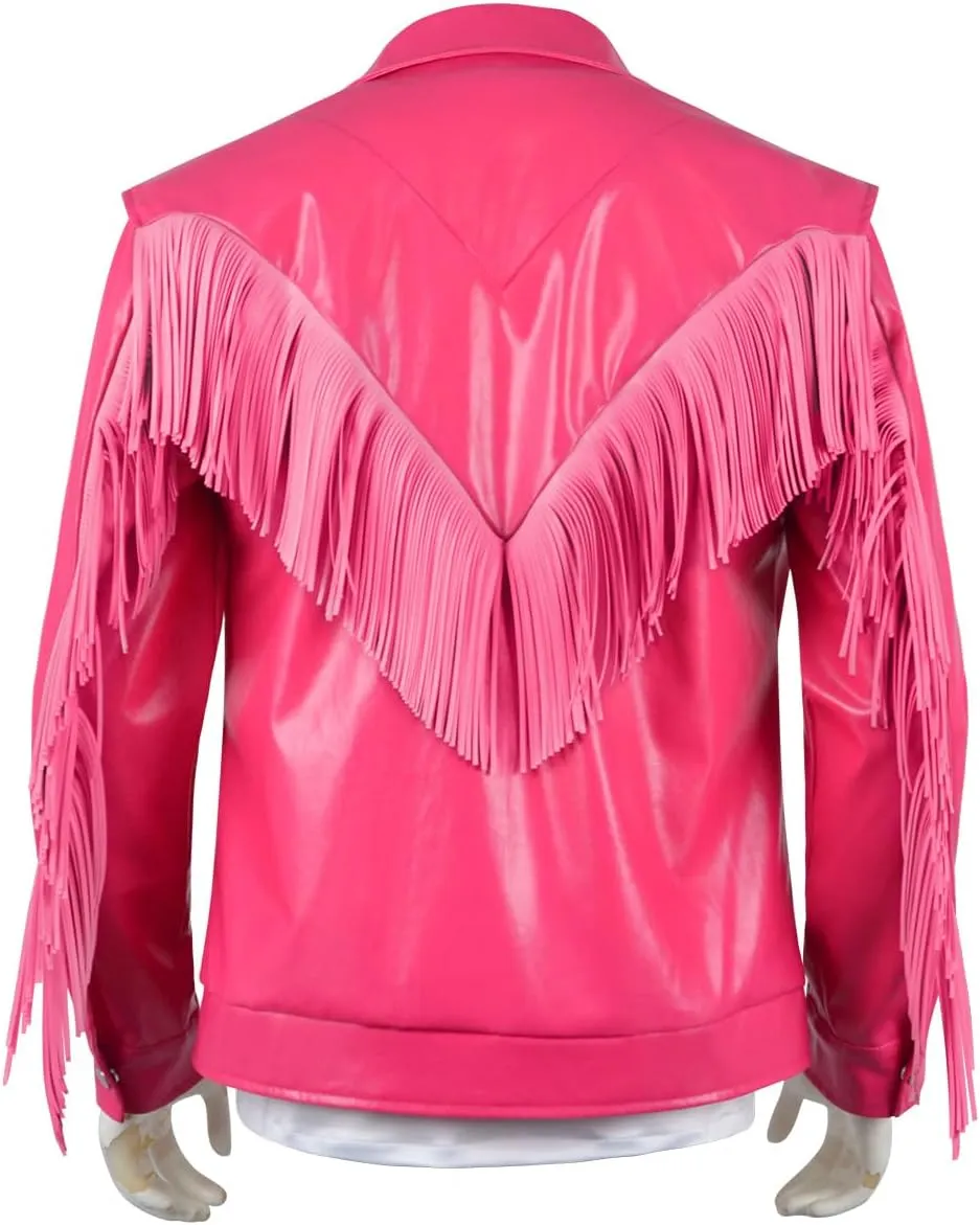 Garrett Garrison Leather Jacket with Fringes Garrett the Garbage Man Garrison Cosplay Costume Set for Halloween