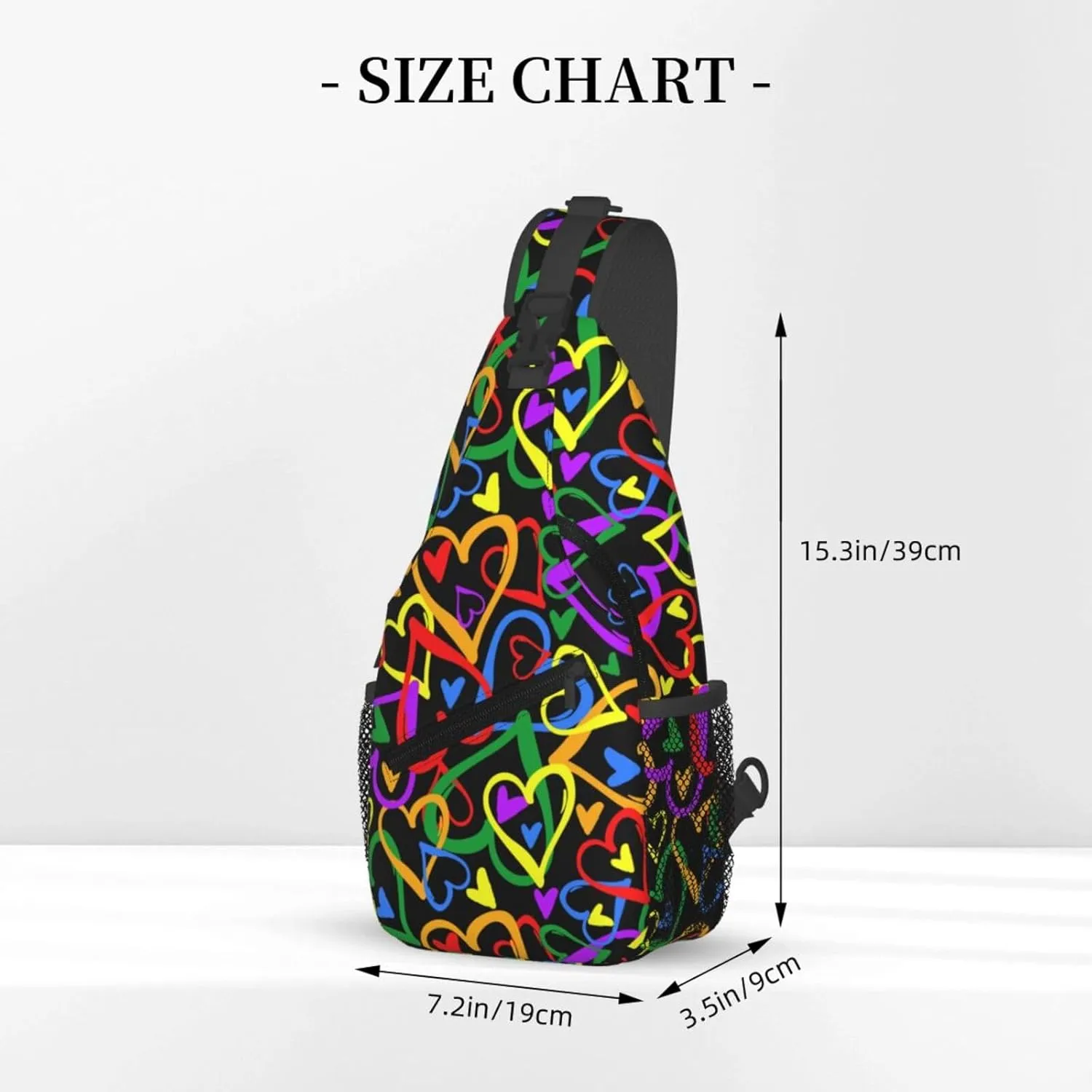 Gay Pride Rainbow Crossbody Bags Cross Men Chest Bag Adjustable Sling Backpack Shoulder Bag For Women Cycling Travel Sport Hiking