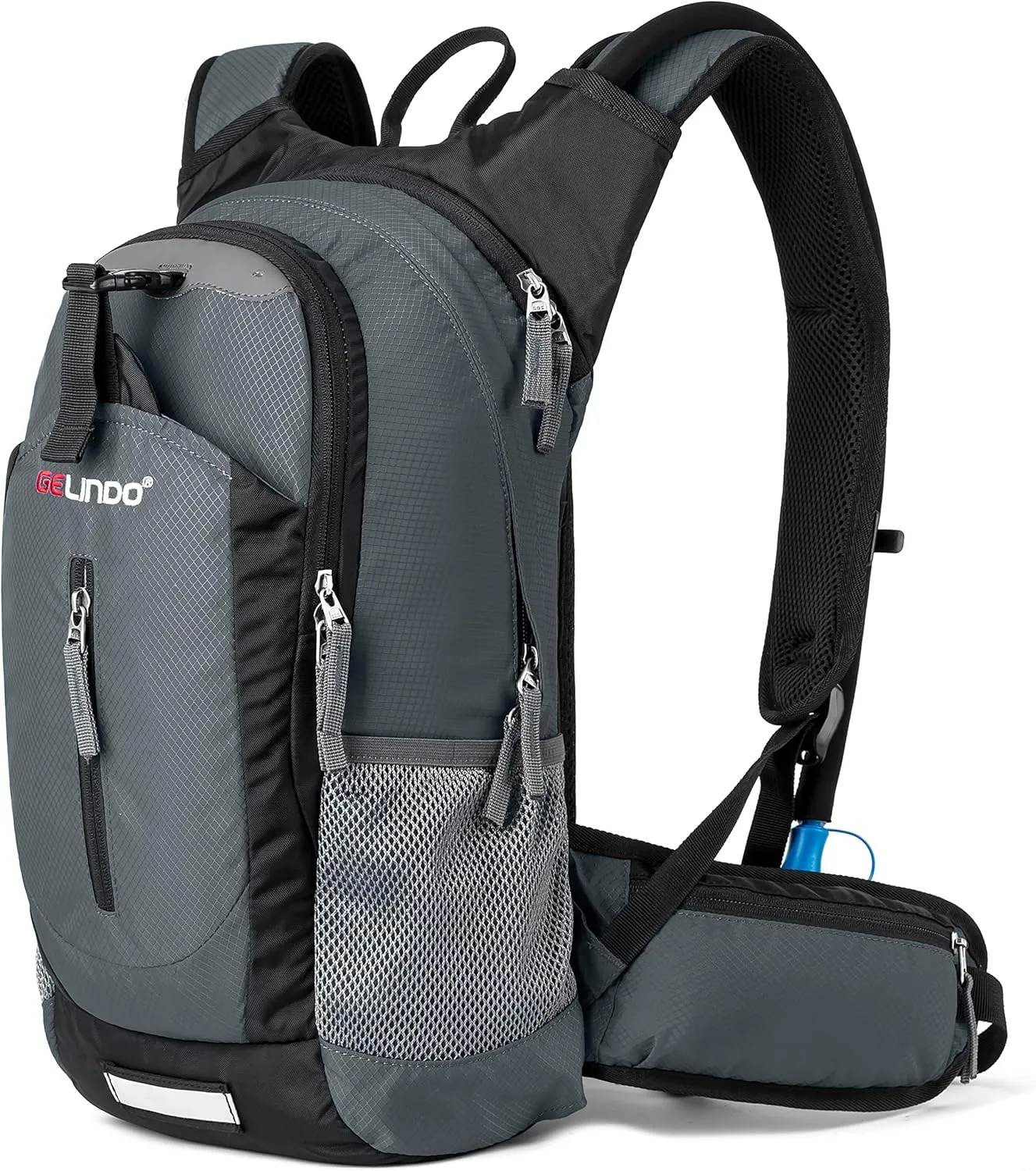 Gelindo Hydration Backpack Insulated Pack with 2.5L BPA Free Bladder: Water Backpack for Men Women - 18L Hydration Backpacks for Hiking Festival Cycling Running Biking