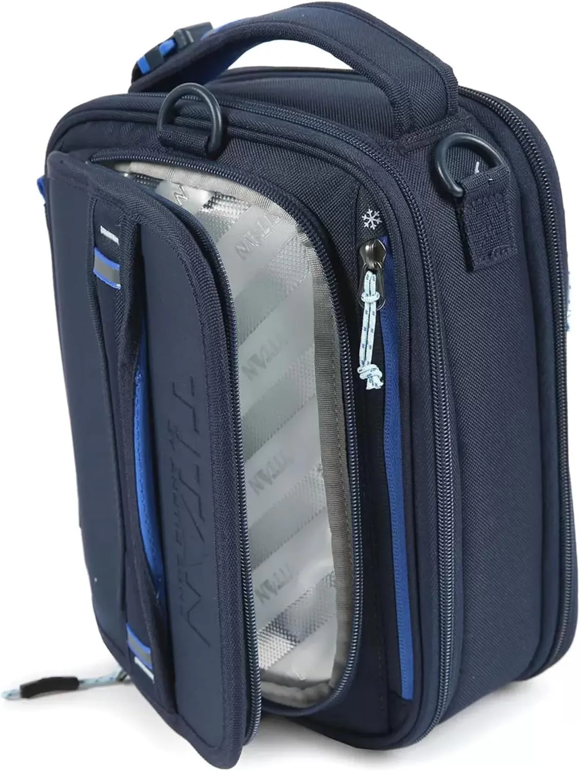 Generic Titan Deep Freeze Fridge Cold Expandable Lunch Pack - Royal/Navy Blue | Includes 2X 250g High Performance Ice Walls | Insulated Horizontal Design