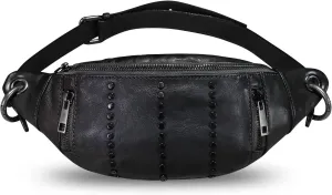 Genuine Leather Fanny Pack for Women - Vintage Real Leather Waist Bag - Fashion Hip Bag - Crossbody Purse