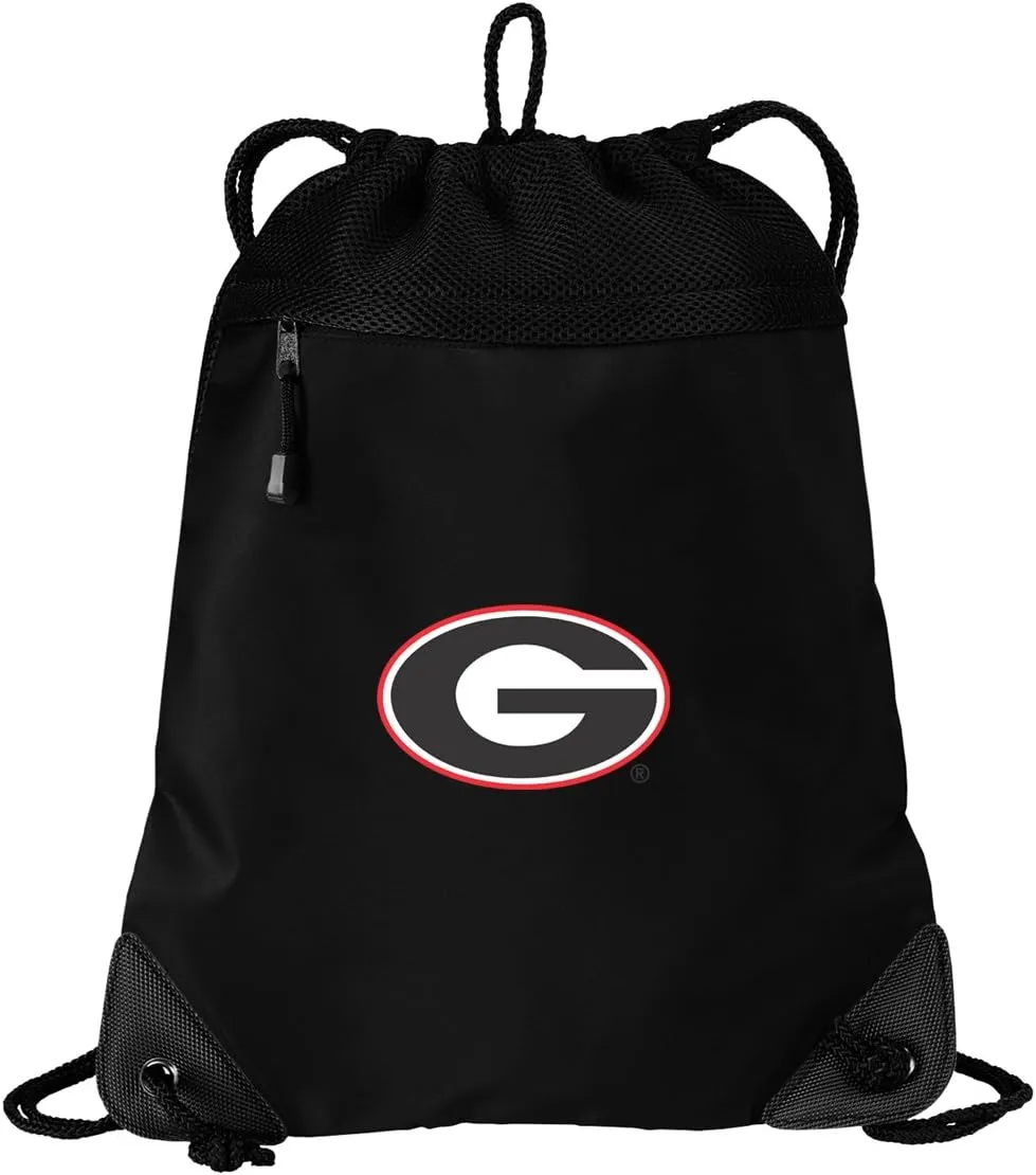 Georgia Bulldogs Drawstring Bag University of Georgia Cinch Pack Backpack UNIQUE MESH & MICROFIBER