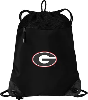 Georgia Bulldogs Drawstring Bag University of Georgia Cinch Pack Backpack UNIQUE MESH & MICROFIBER
