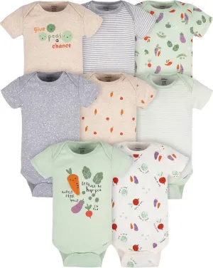 Gerber Baby 8-Pack Short Sleeve Onesie Bodysuits