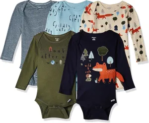 Gerber Baby Boys' 5-Pack Long-Sleeve Onesies Bodysuit