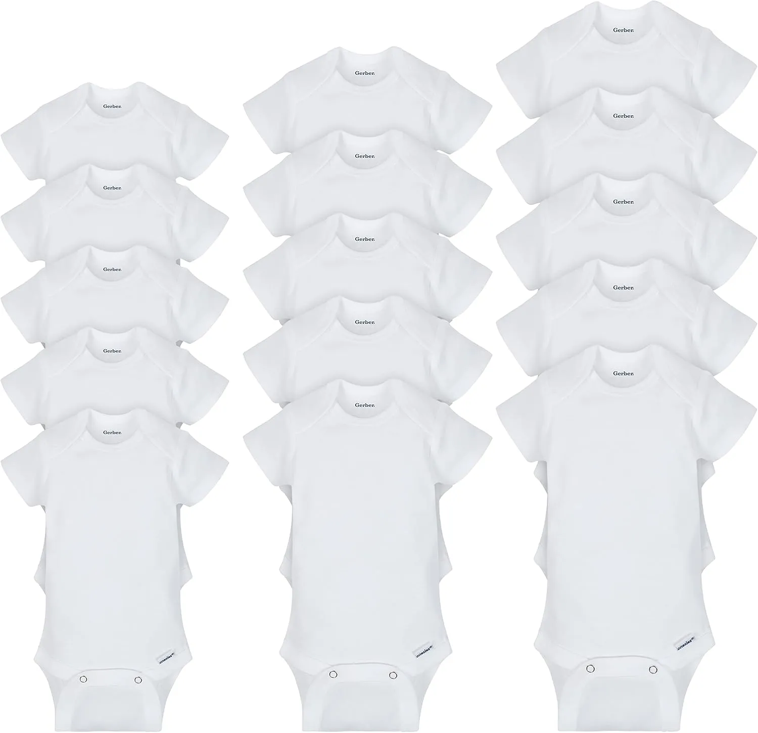 Gerber Baby Girls' 15 Piece Onesies Bodysuit Multi Size Pack