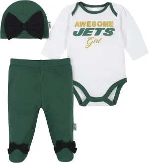 Gerber NFL Baby Girls Nfl Team Footed Pant and Bodysuit Gift Set