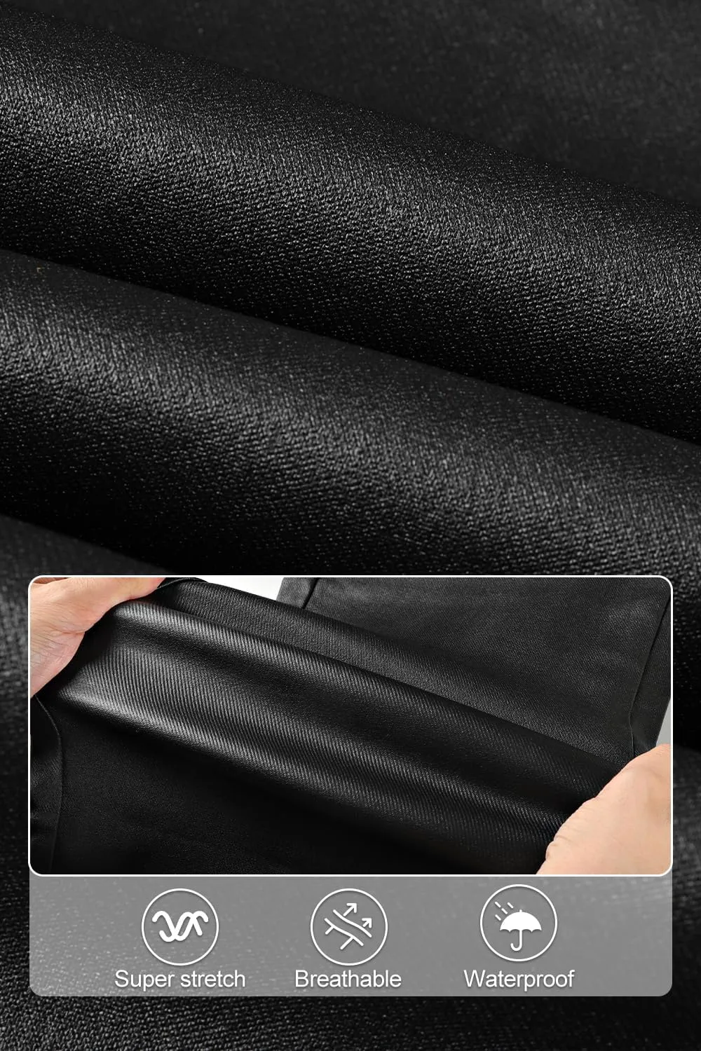 GINGTTO Mens Leather Bell Bottoms Slim Fit 70s Disco Flare Stacked Pants for Men