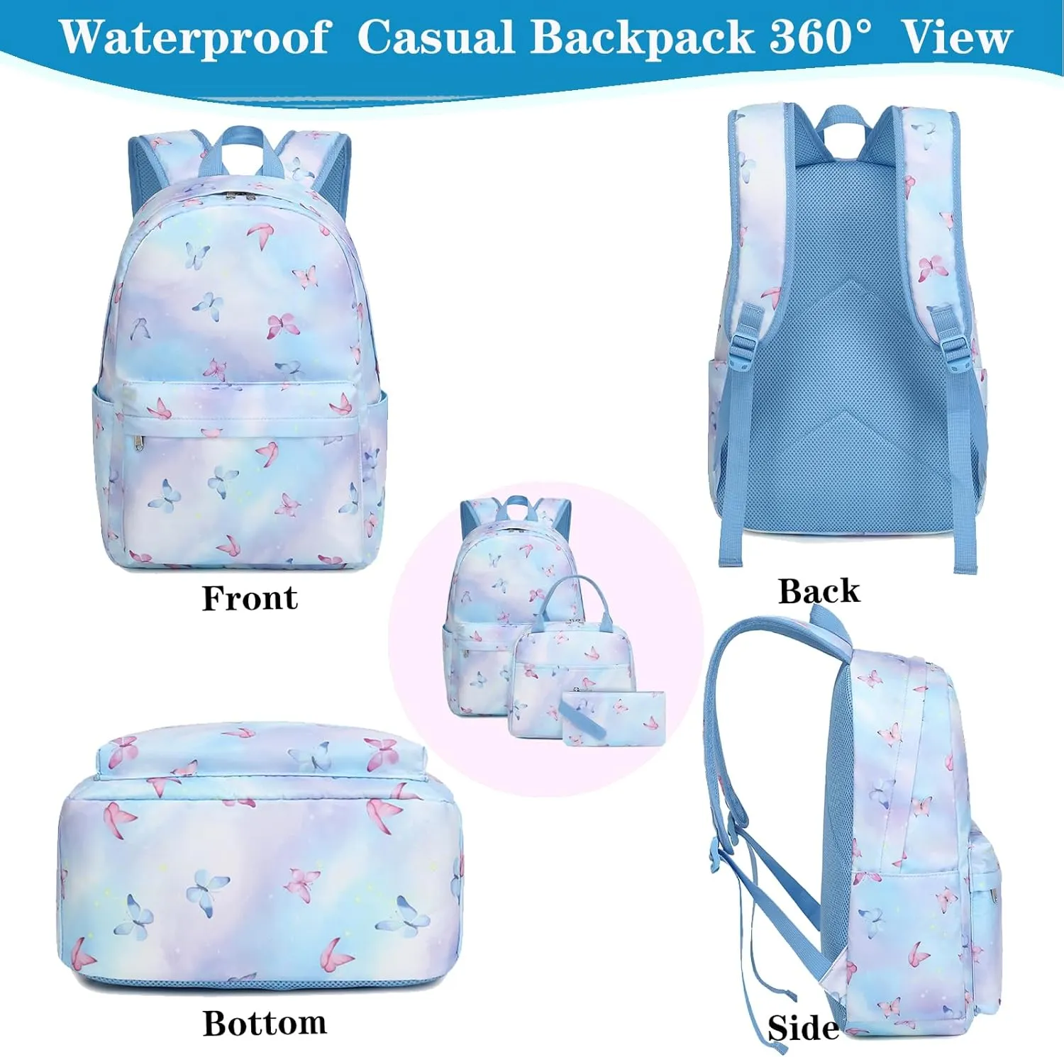 Girls Backpack School Backpack for Boys and Girls Laptop Backpack Water Resistant Middle School Bags Kids Backpacks