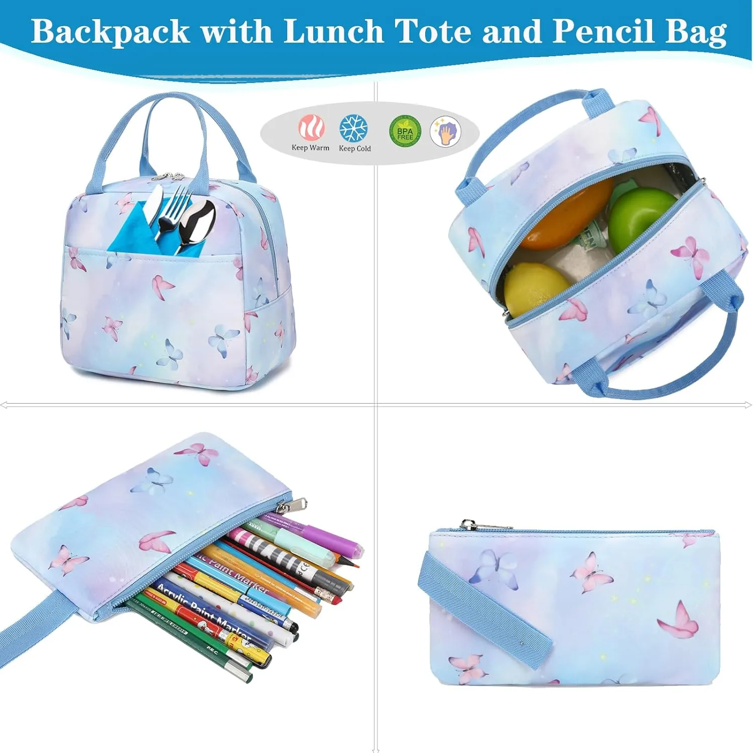 Girls Backpack School Backpack for Boys and Girls Laptop Backpack Water Resistant Middle School Bags Kids Backpacks