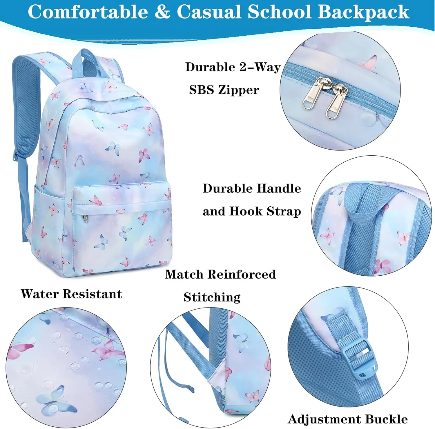 Girls Backpack School Backpack for Boys and Girls Laptop Backpack Water Resistant Middle School Bags Kids Backpacks