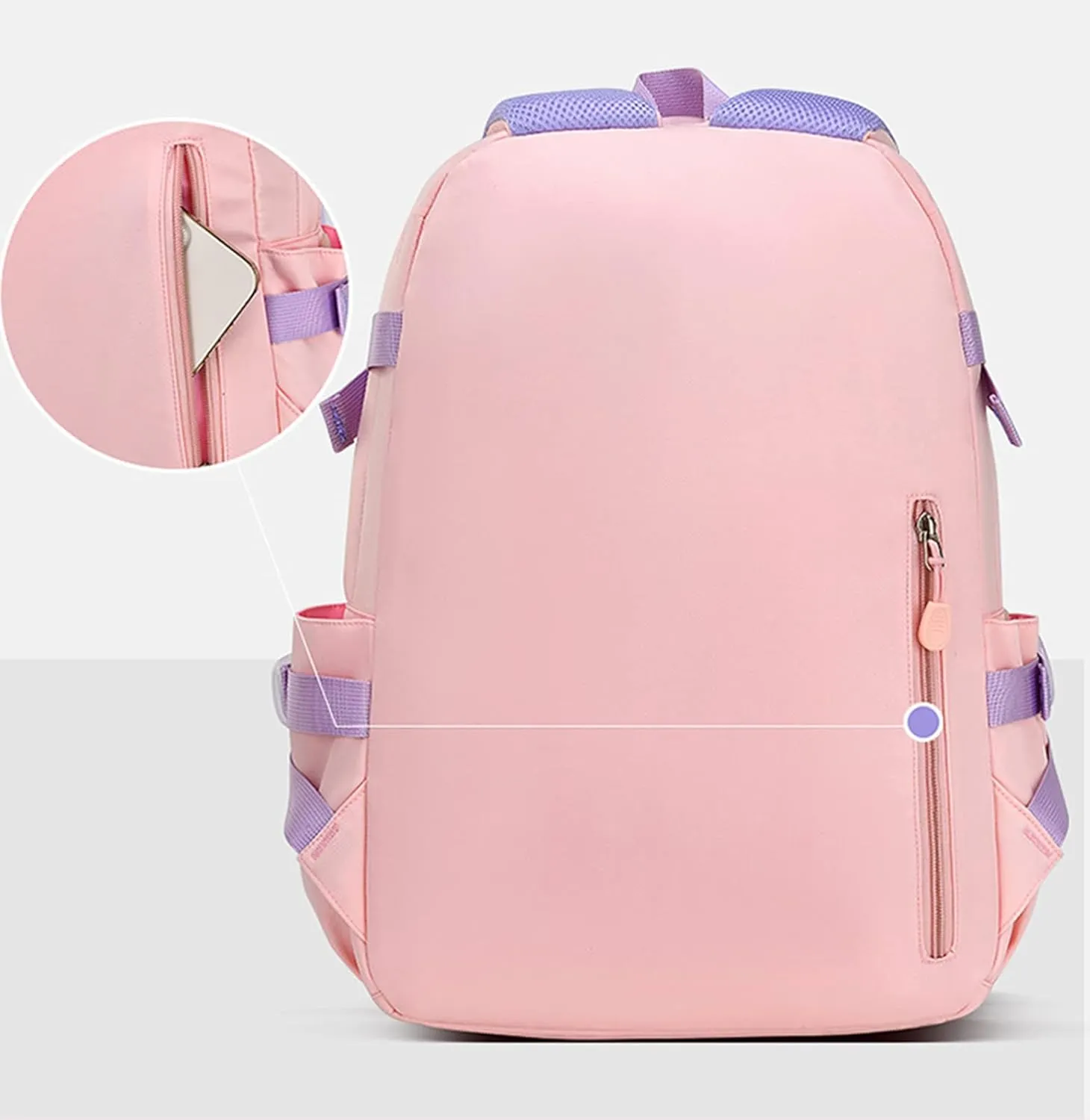 Girls Cute Bunny Backpack Kawaii School Bags Waterproof Laptop Backpack Pink Small