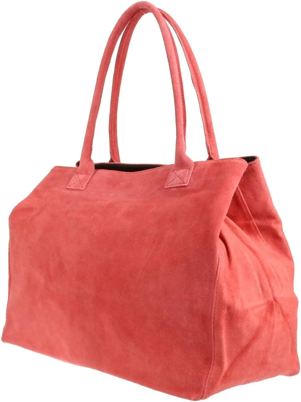 Girly HandBags Womens Expandable Italian Suede Leather Shoulder Bag