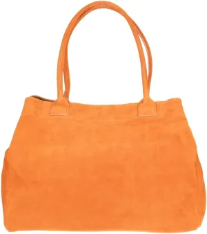 Girly HandBags Womens Expandable Italian Suede Leather Shoulder Bag