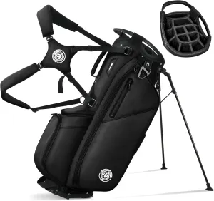 Golf Stand Bag 14 Way, Lightweight Golf Bags for Men Women with Stand, Padded Ergonomic Double Strap, Full Length Dividers, Multiple Pockets, Rain Hood