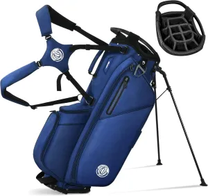 Golf Stand Bag 14 Way, Lightweight Golf Bags for Men Women with Stand, Padded Ergonomic Double Strap, Full Length Dividers, Multiple Pockets, Rain Hood