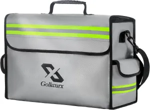 Golkcurx Fireproof Document Bag, Fireproof Box Bags with Zipper and Reflective Strip, Fire proof Wallet Document Safe Keep Your Valuables Safe