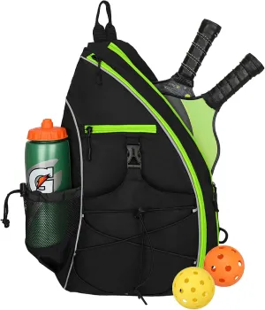 Goloni Pickleball Bag for Women,Mens Pickle ball Backpack,Lightweight Sling Bag with Fence Hook,Large Capacity,Safety Pocket