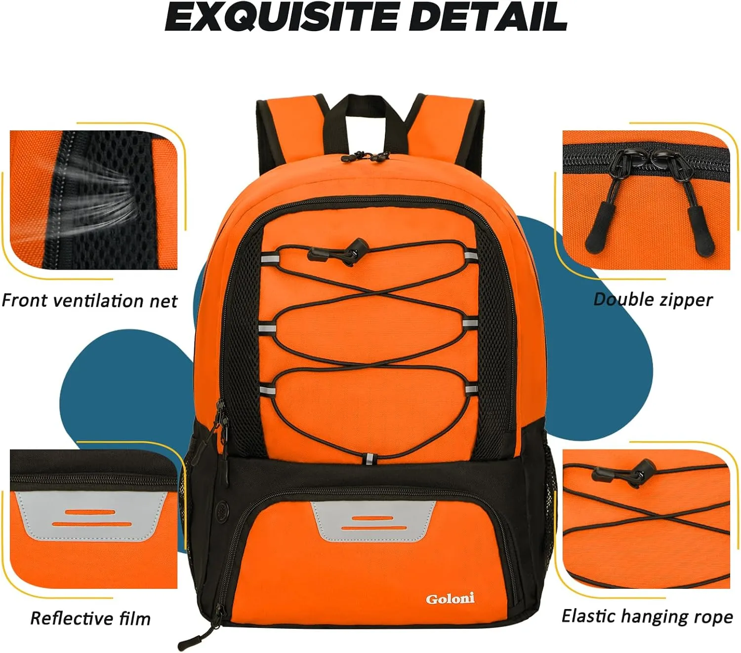 Goloni Soccer Bag, Basketball Bag with Ball Compartment & Shoe Compartment,Large Soccer Backpack for Basketball,Gym，Football