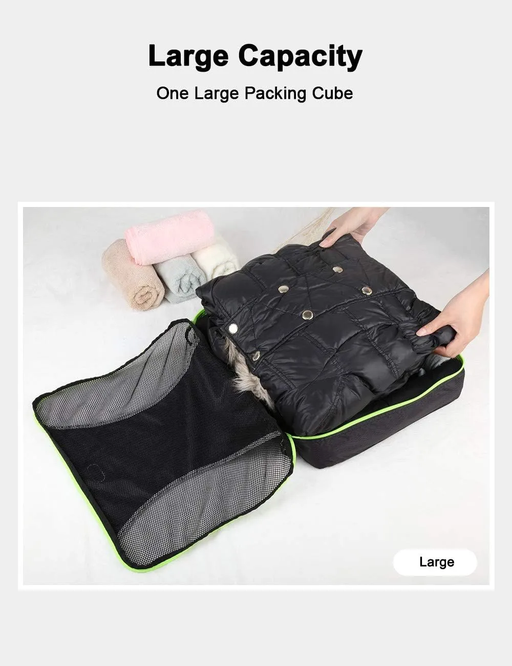 GOX Ultra Light 5 piece Packing Cubes Travel Luggage Organizer 1 Large 2 Medium 2 Small