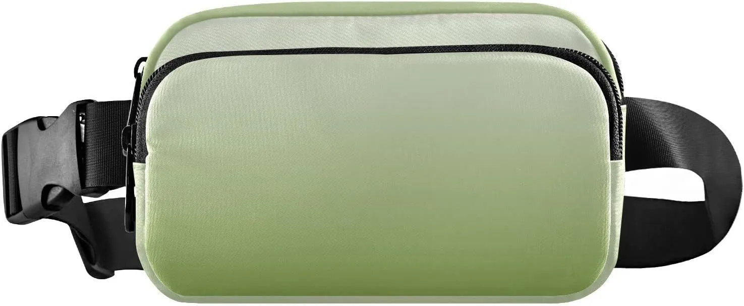 Gradient Olive Drab Fanny Packs for Women Men, Crossbody Bags Fashionable Running Waist Packs with Adjustable Strap for Traveling Gradient Olive Drab
