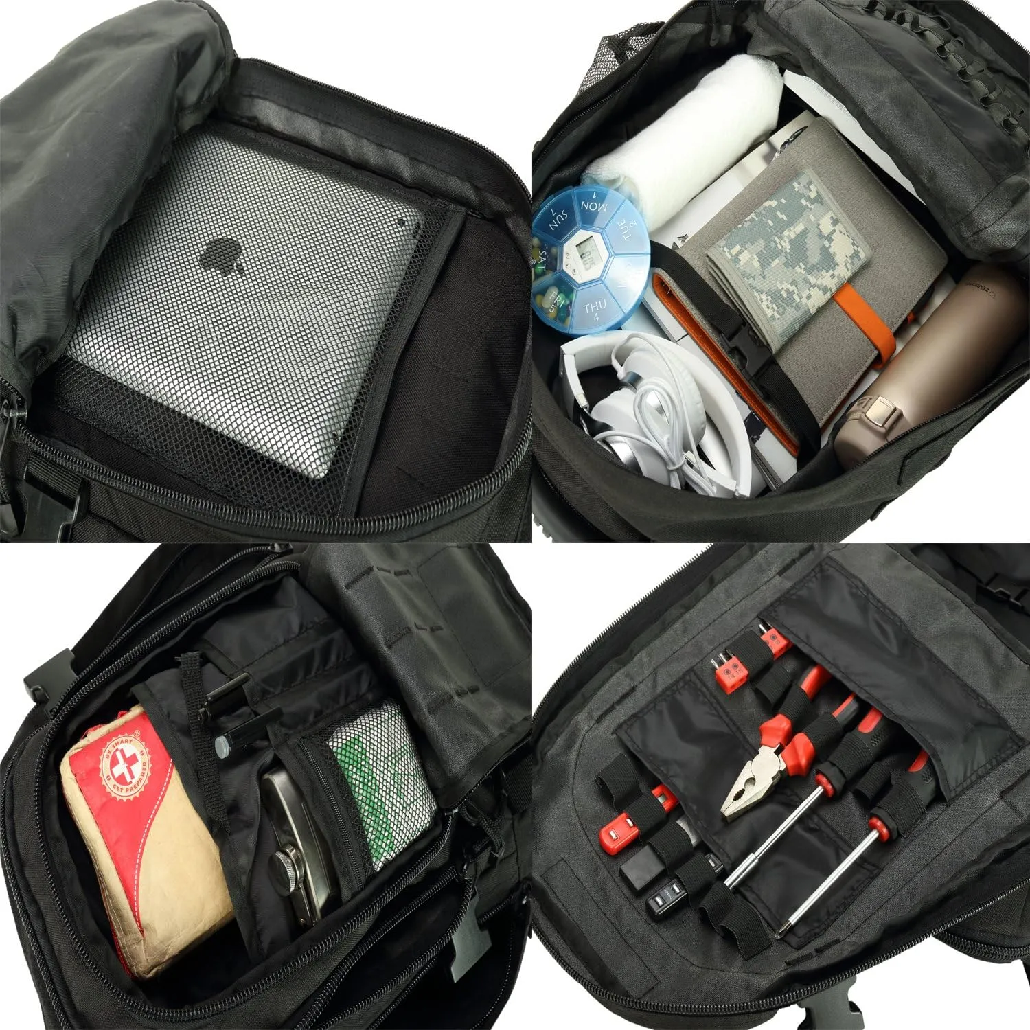Greencity 3 Day Tactical Backpack Large Capacity Army Molle Bag Expandable Hiking Camping Hunting