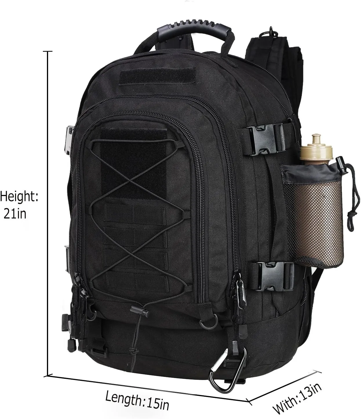 Greencity 3 Day Tactical Backpack Large Capacity Army Molle Bag Expandable Hiking Camping Hunting