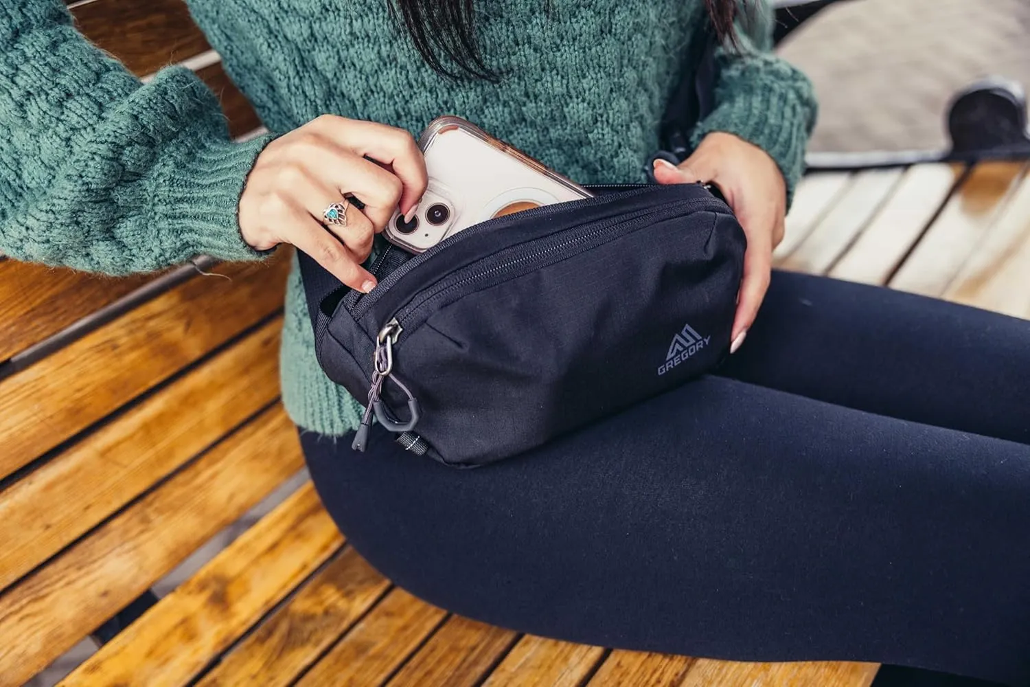 Gregory Rhune Belt Bag Everyday Fanny Pack Carbon Black