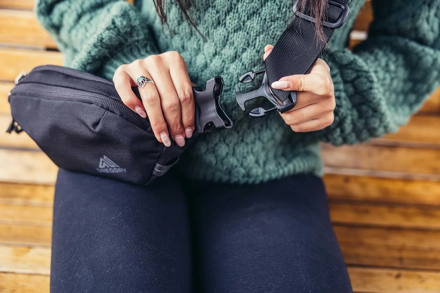 Gregory Rhune Belt Bag Everyday Fanny Pack Carbon Black