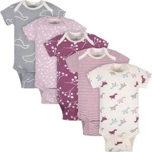 Grow by Gerber baby-girls 5-pack Short-sleeve Onesies Bodysuits