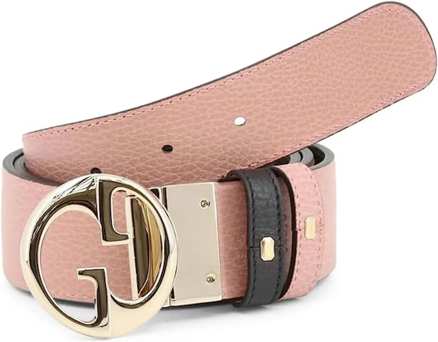 Gucci GG Interlocking Buckle Reversible Women's Black/Pink Belt