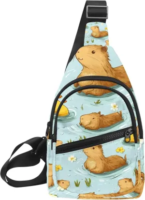 Guinea Pigs Sling Bag for Women Men Backpack Fanny Pack Crossbody Chest Travel Shoulder Belt Bags Purse Handbag