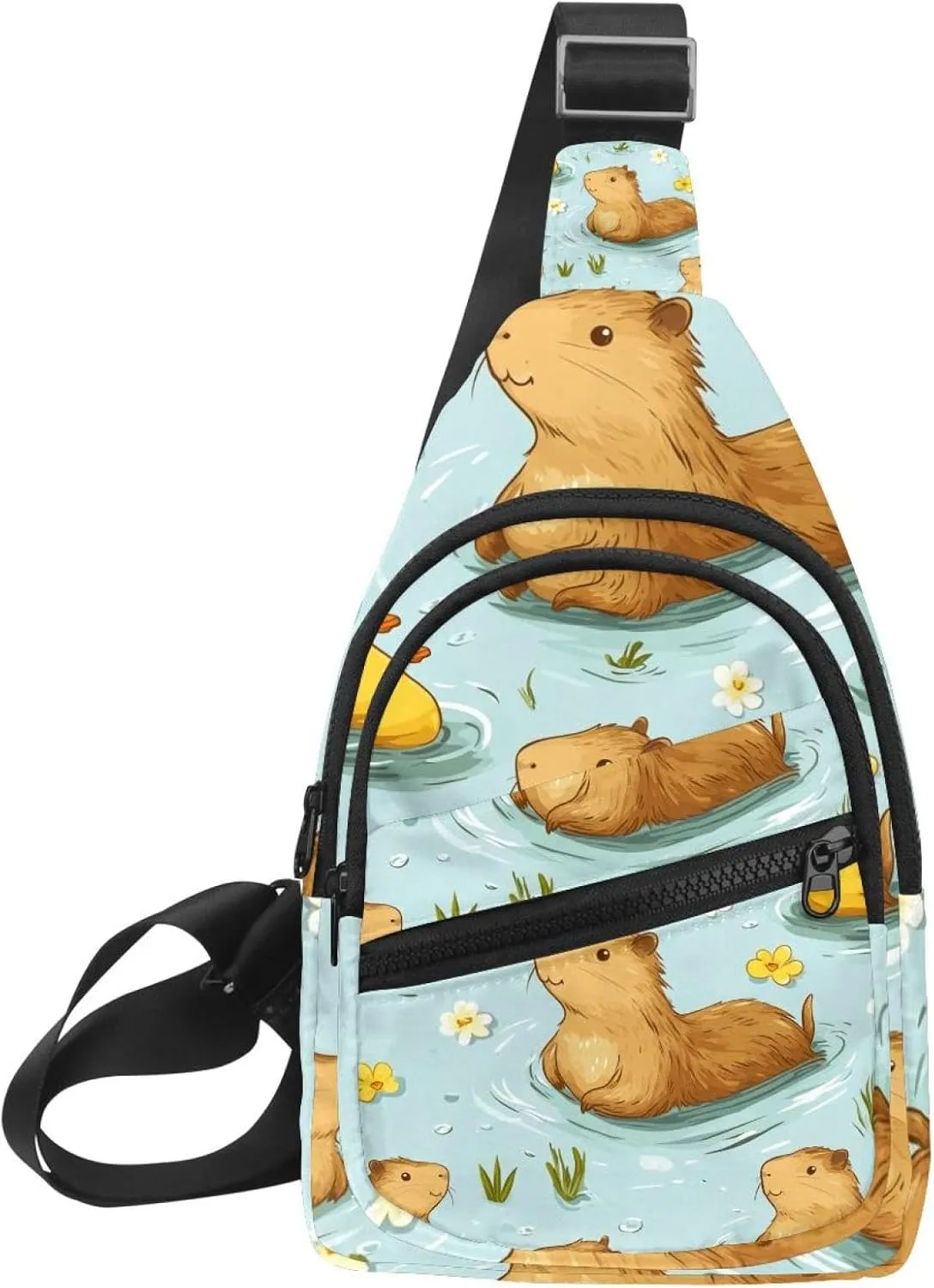 Guinea Pigs Sling Bag for Women Men Backpack Fanny Pack Crossbody Chest Travel Shoulder Belt Bags Purse Handbag